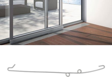 Dailygoods - Set van 2 RVS Roller Guide Rails voor Schuifdeuren
