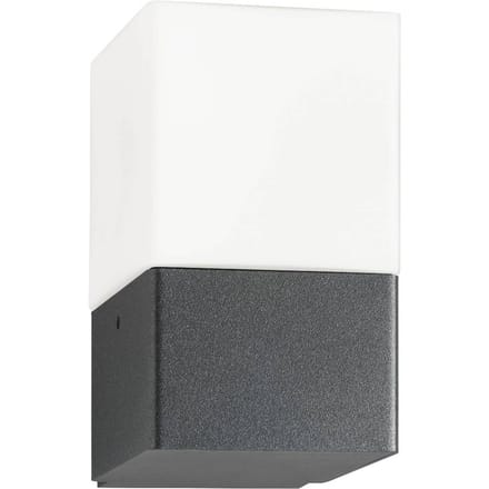 LCD Buitenwandlamp Linus, grafiet, roestvrij staal, opaalglas, E27