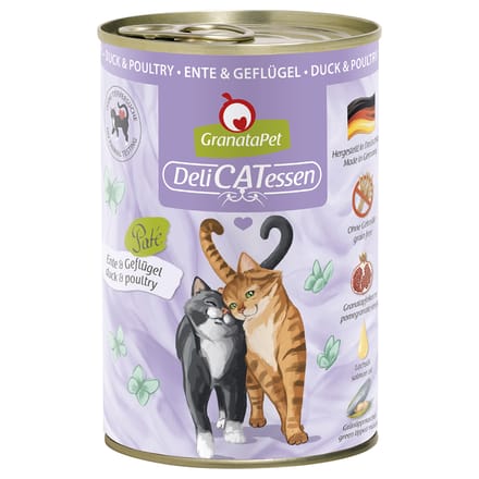 24x400g GranataPet DeliCatessen Eend & gevogelte Kattenvoer