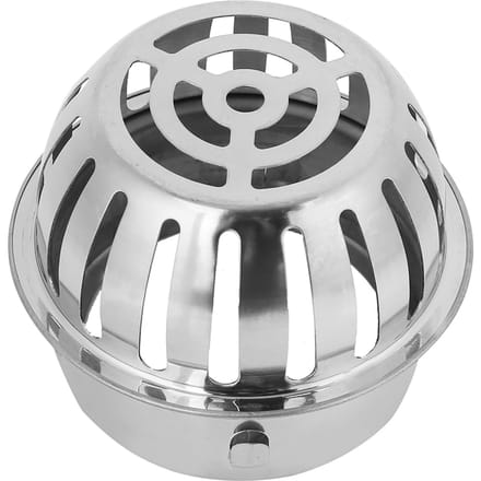 Siphon de sol rond en acier inoxydable pour une utilisation domestique, salle de bain, extérieure, cour, balcon(110mm/4in) gray
