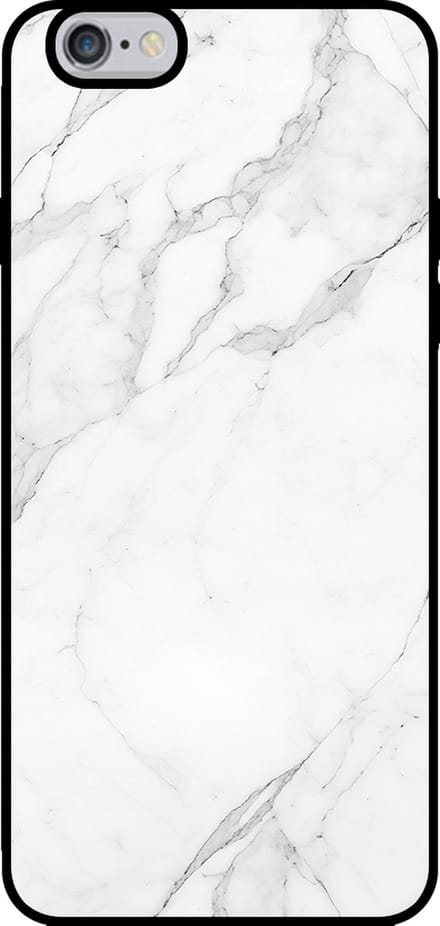 Smartphonica Telefoonhoesje voor iPhone 6/6s Plus met marmer opdruk - TPU backcover case marble design - Wit geschikt voor iPhone 6/6s Plus