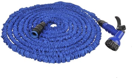 ProPlus Uitrekbare tuinslang met sproeier - 15 meter - blauw - lichtgewicht en knikvrij