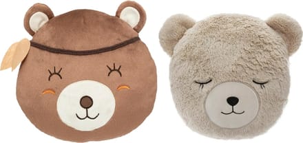 Dieren sierkussens - set 2x - kinderkamer - beren - 30 cm - polyester