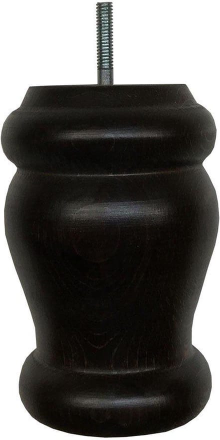 Massief Houten Ronde Meubelpoot - 12 cm (M8) - Zwart