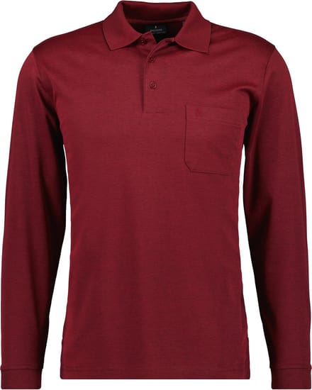 Ragman Poloshirt Soft Knit Polo Knopf Langarm