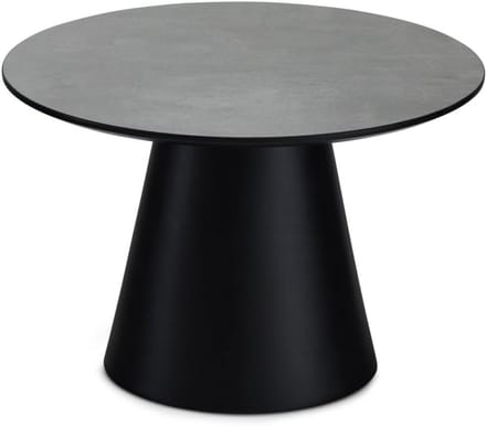 Ronde Salontafel Ø60 cm met Marmerlook - Scandinavisch Design Woonkamertafel