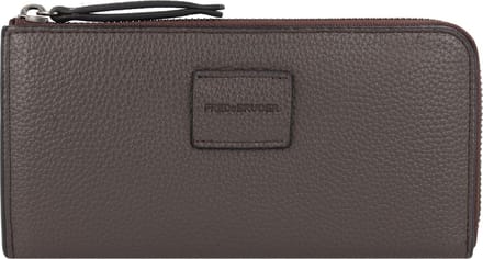 FREDsBRUDER Leren Portemonnee Lanbe Zip Around Wallet Ash Brown Donkerbruin
