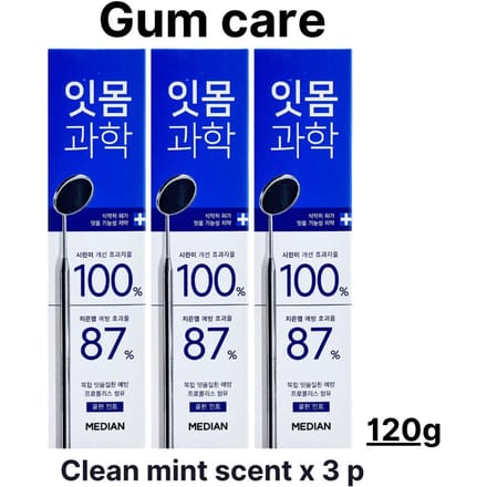 [MEDIAN] Whitening Science Tandpasta 120g * 3 clean mint x 3 blue