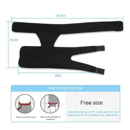 Lies- en Heupbrace Gecomprimeerde Brace voor Heupsciatica Wrap Gecomprimeerde Ondersteuning voor Verrekte Spieren zwart