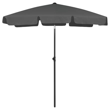 vidaXL - Strandparasol - 180x120 - cm - antracietkleurig