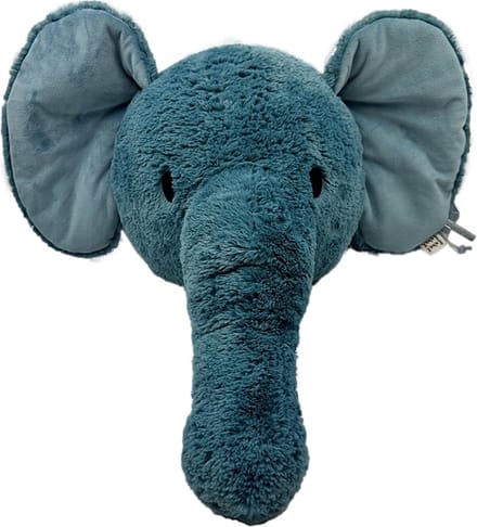 Label Label Elephant Elly Blauw Muurdecoratie