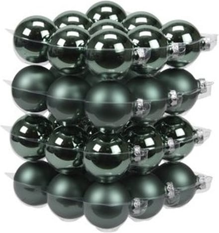 Othmar Decorations kerstballen - 36x st - emerald groen - D6 cm - glas - kerstversiering