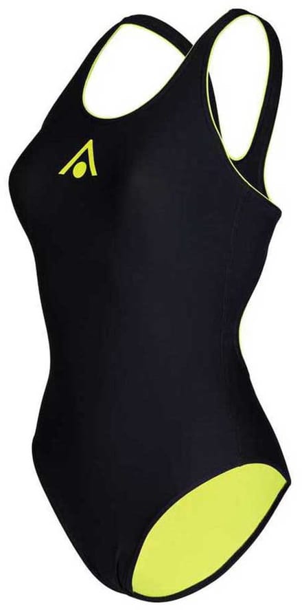 Aquasphere Essential Classic Back - Badpak - Dames - Zwart/Geel - 44
