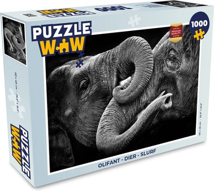 Puzzel Olifant - Dier - Slurf - Legpuzzel - Puzzel 1000 stukjes volwassenen