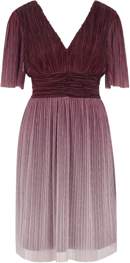 WE Fashion Dames plisséjurk met glittergaren
