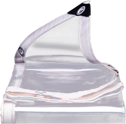 Afdekzeil met Ringen - Transparant PVC - Bescherming Buiten - Waterdicht Scheurvast - 2.5x3 Meter - Helder