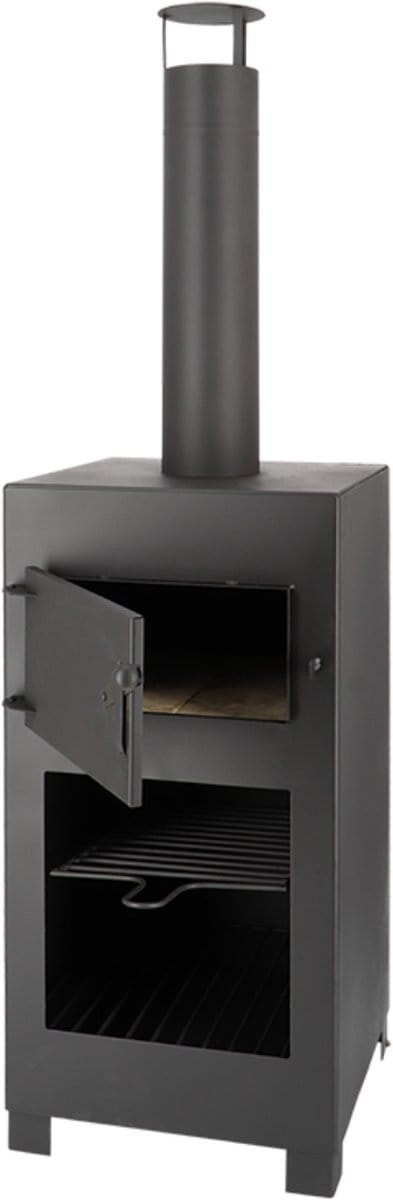 Esschert - Design - Terraskachel - met - pizzaoven - zwart