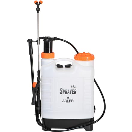 Adler AD 6810 Rugdruksproeier / Drukspuit 16 Liter – Handmatig – Backpack Tuinsproeier – Telescopische Sproeilans