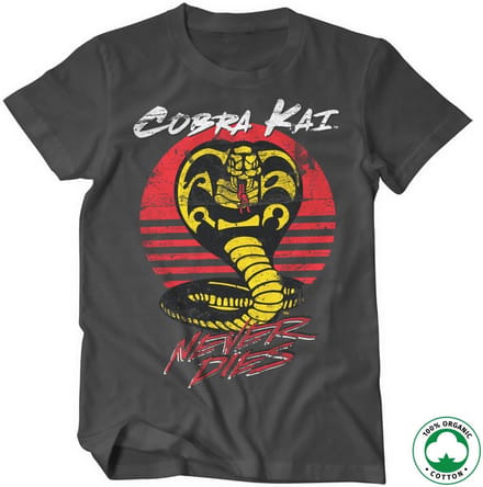 Cobra Kai Never Dies biologisch T-shirt donkergrijs
