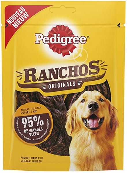 Pedigree Ranchos, rijk aan kip 3x 70gr
