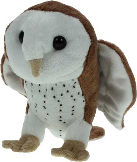 Cornelissen Pluche knuffel dier - Kerkuil vogel - van 20 cm - Uilen - Cadeau - kinderen