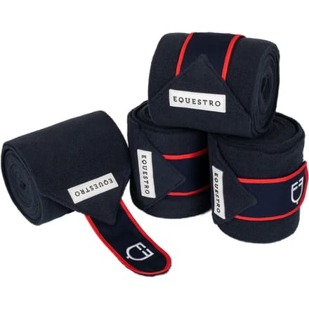 Polo banden voor paarden met klittenbandsluiting Equestro (x4)