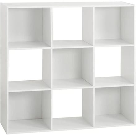 5five Compartimentenkast met 9 Planken - Wit, 100,5 x 32 x 100,5 cm
