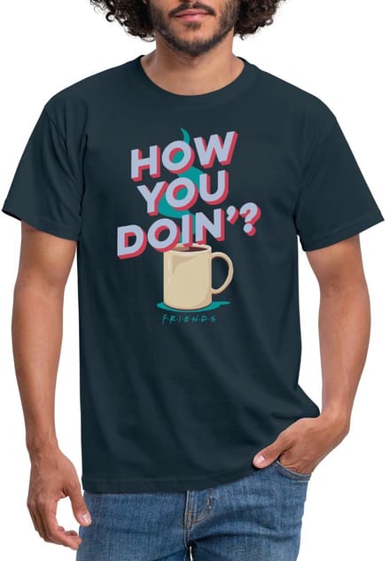 Friends How You Doin' Koffie T-Shirt Heren