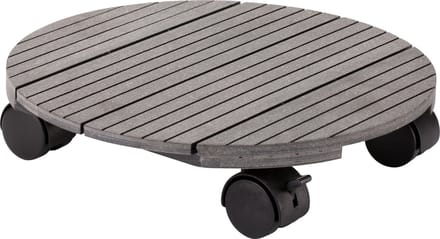 Form Plastic Plantenpot Trolley - Composiet - Grijs - Rond - 30 x 30 cm - Max 80 Kilo