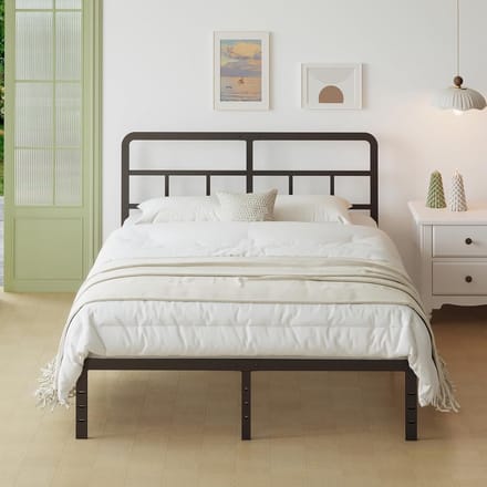 LunaSteel Pro Metalen Bedframe 180x200 - Zwart - 180x200 cm - Arqam