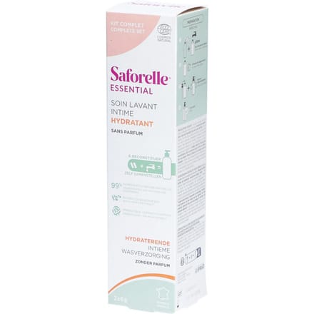 Saforelle Essential Hydraterende Intieme Wasverzorging Zonder Parfum 1 Wasgel