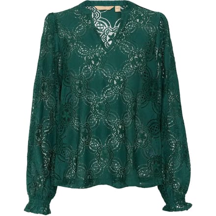 Blouse met lange mouwen Relaxed fit Botanical Garden dark green