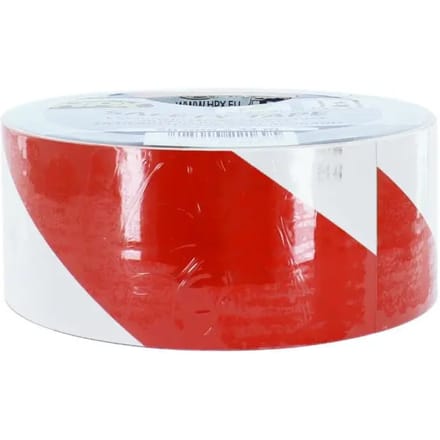 HPX Veiligheidstape zelfklevend - rood/wit 50mm x 33mtr