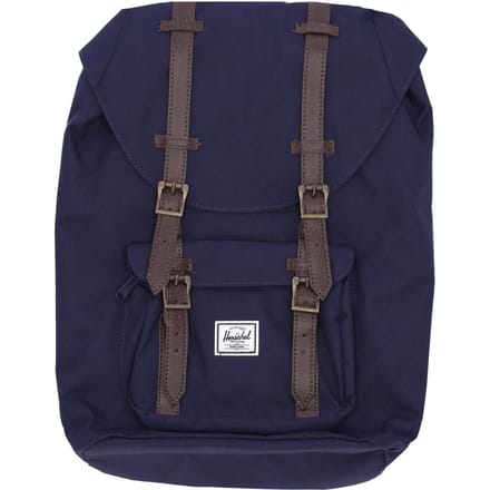 Little America Mid Volume herenrugzak Peacoat/cichorei koffie