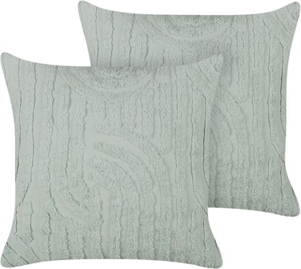 TELLIMA - Sierkussen set van 2 - Mintgroen - 45 x 45 cm - Katoen