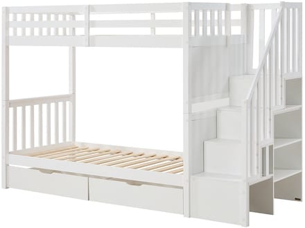 Vente-unique Stapelbed hout wit 90 x 190 cm