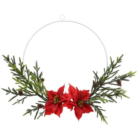 Sierkrans kerstster en naaldboomtakken kunstmatig Ø30cm