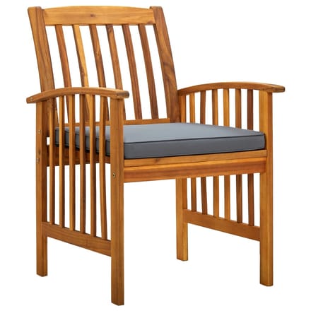 vidaXL - Tuinstoelen - 3 - st - met - kussens - massief - acaciahout