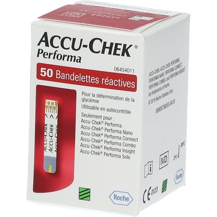 Accu-Chek Performa Teststrips Accu chek - Het testen duurt 5 seconden - Hoeveelheid bloed 0.6µl