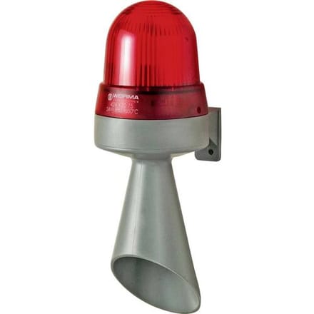 Werma Signaltechnik Combi-signaalgever LED 424.120.75 Rood Continu licht 24 V/DC 98 dB