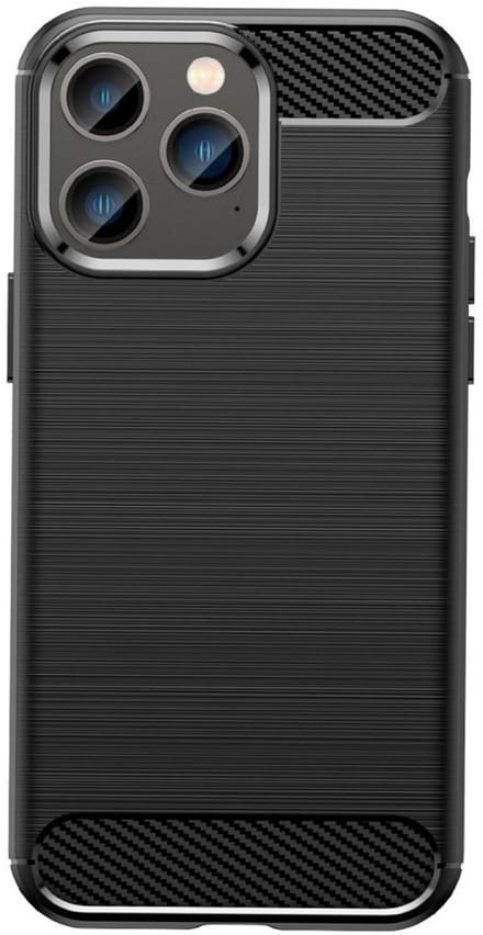 Mobiq Carbon Look Hoesje geschikt voor iPhone 14 Pro Max - Flexibele TPU Case