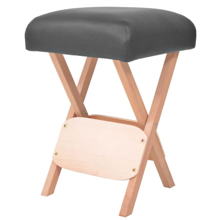 vidaXL - Massagekruk - met - 12 - cm - dikke - zitting - inklapbaar - zwart