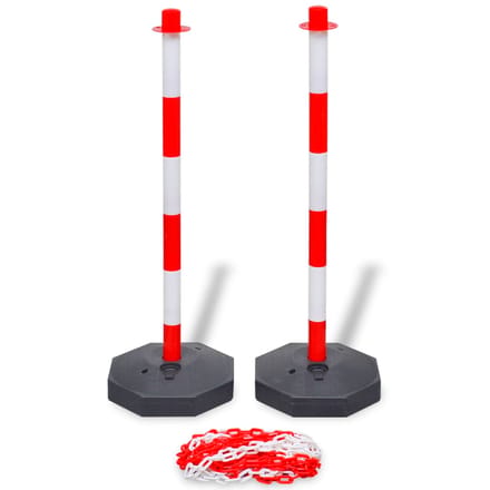 vidaXL - Kettingpalenset - met - kunststof - ketting - 10 - m