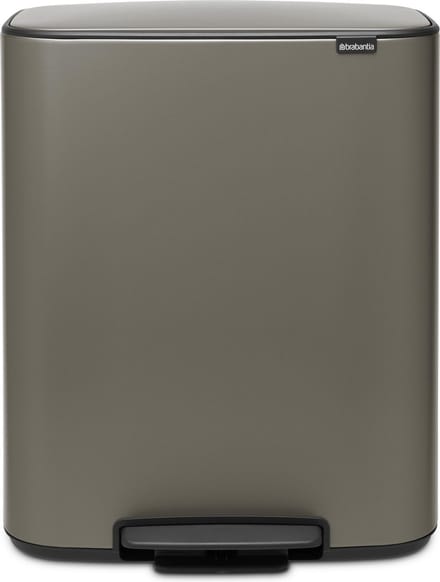 Brabantia Bo Prullenbak - 60 liter - 1 vak - Platinum