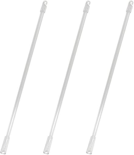 Allecto - Transparante Gordijnrods - 3 Sets 30.5cm - Eenvoudig te