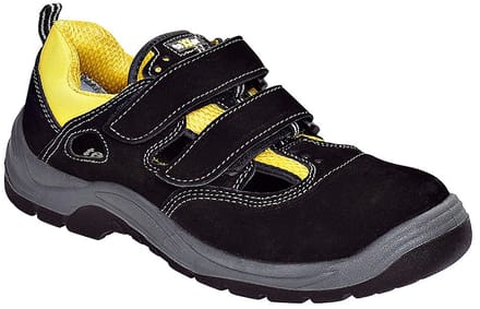 teXXor S1-veiligheidsit-sandaal met skelet, Romans, zwart/geel