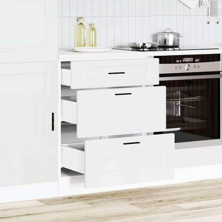 Keukenonderkast, Porto, Wit, Houtachtig Materiaal