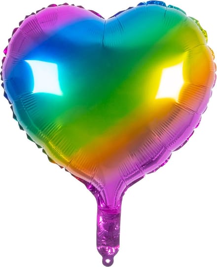 Boland - Folieballon Hart regenboog - Multi - Hartjes ballon