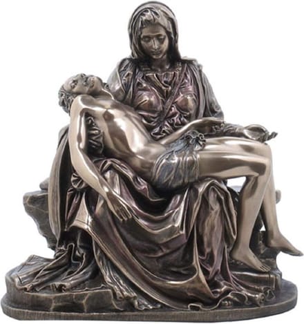Veronese Design beeld/figuur - Pieta Michelangelo - SMALL - (hxbxd)ca. 13cm x 12,5cm x 8,5cm
