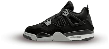 Air Jordan 4 Retro Black Canvas (GS) - Maat 35.5
